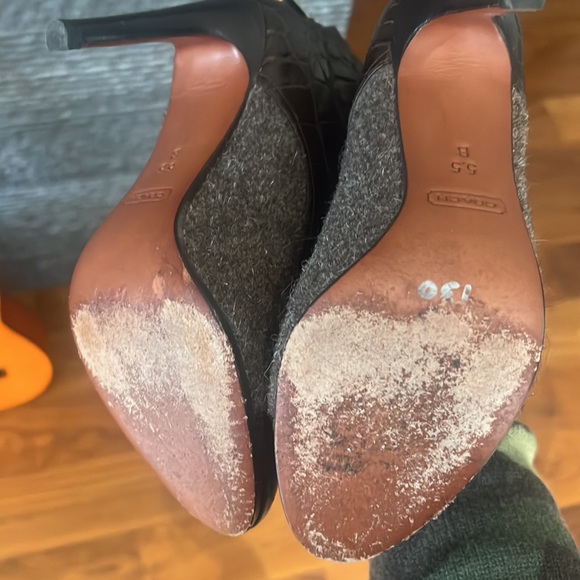 Coach Leather & Tweed Booties size 5.5 - Picture 4 of 4